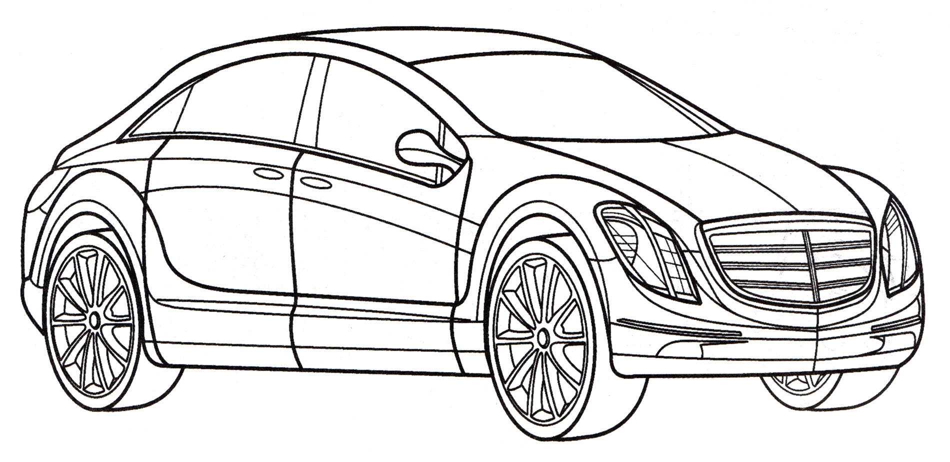 Раскраска Mercedes F700
