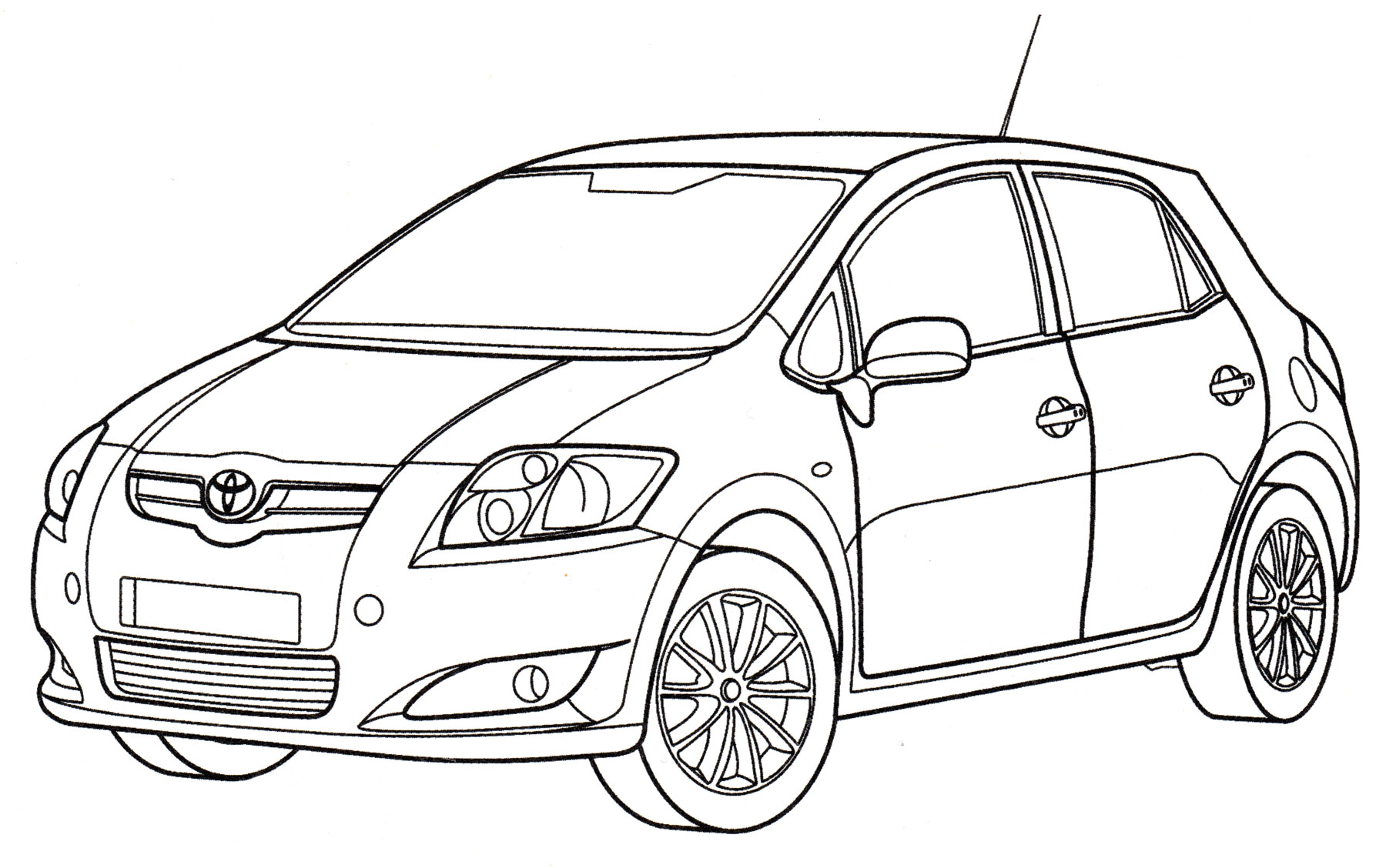 Раскраска Toyota Auris