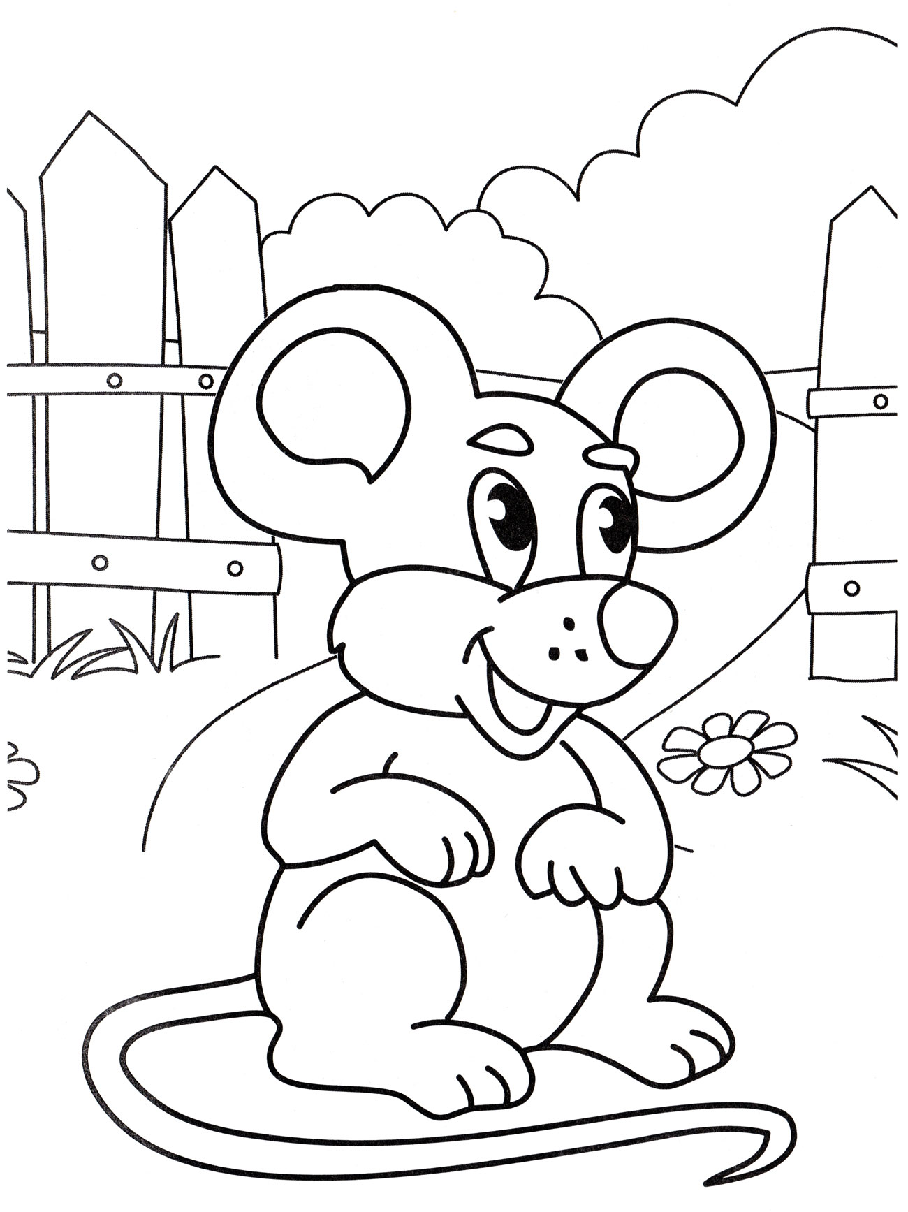 Раскраска Ушастая мышка