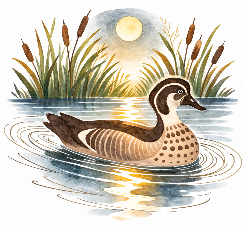 Уточка плывёт