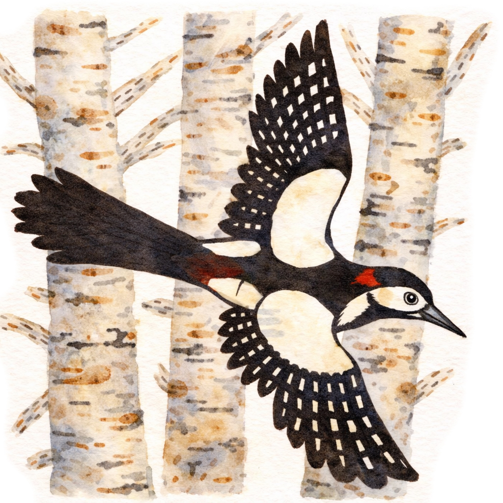 Дятел летит