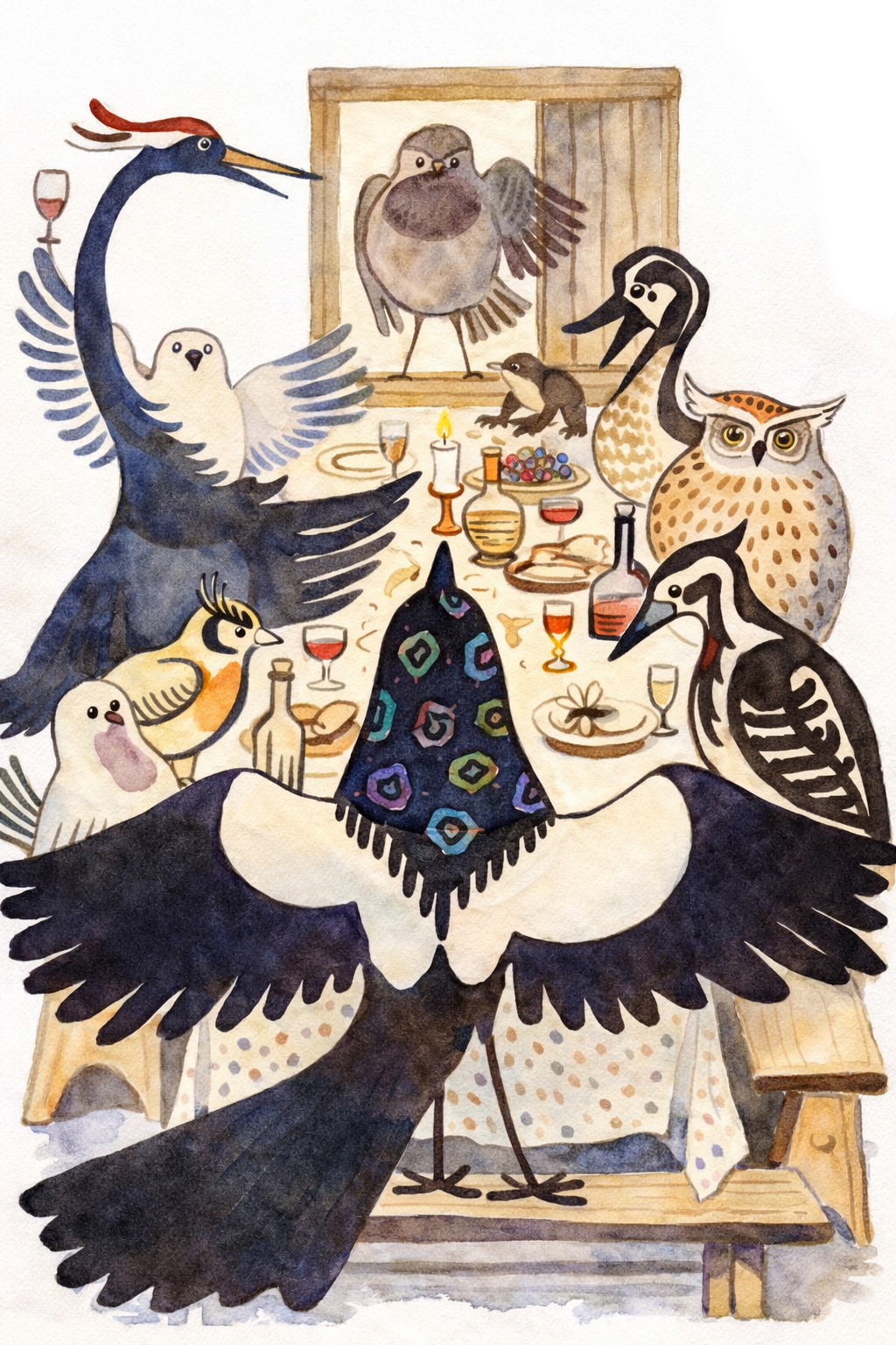 Птички за столом