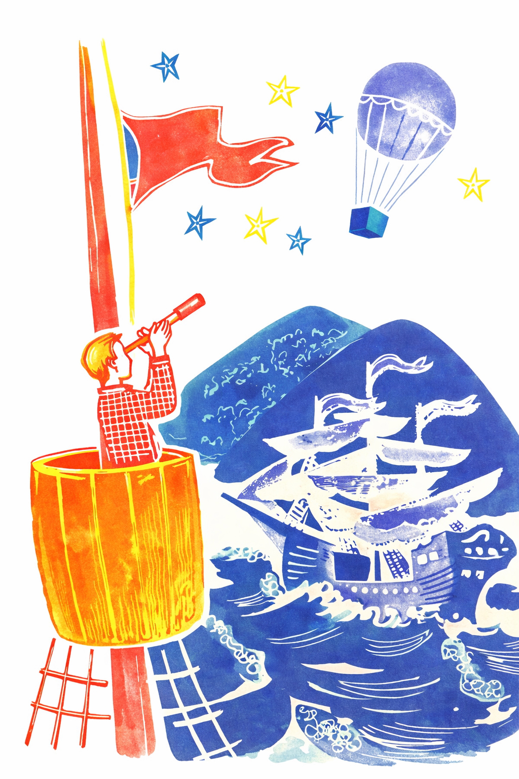 Мальчик смотрит в небо