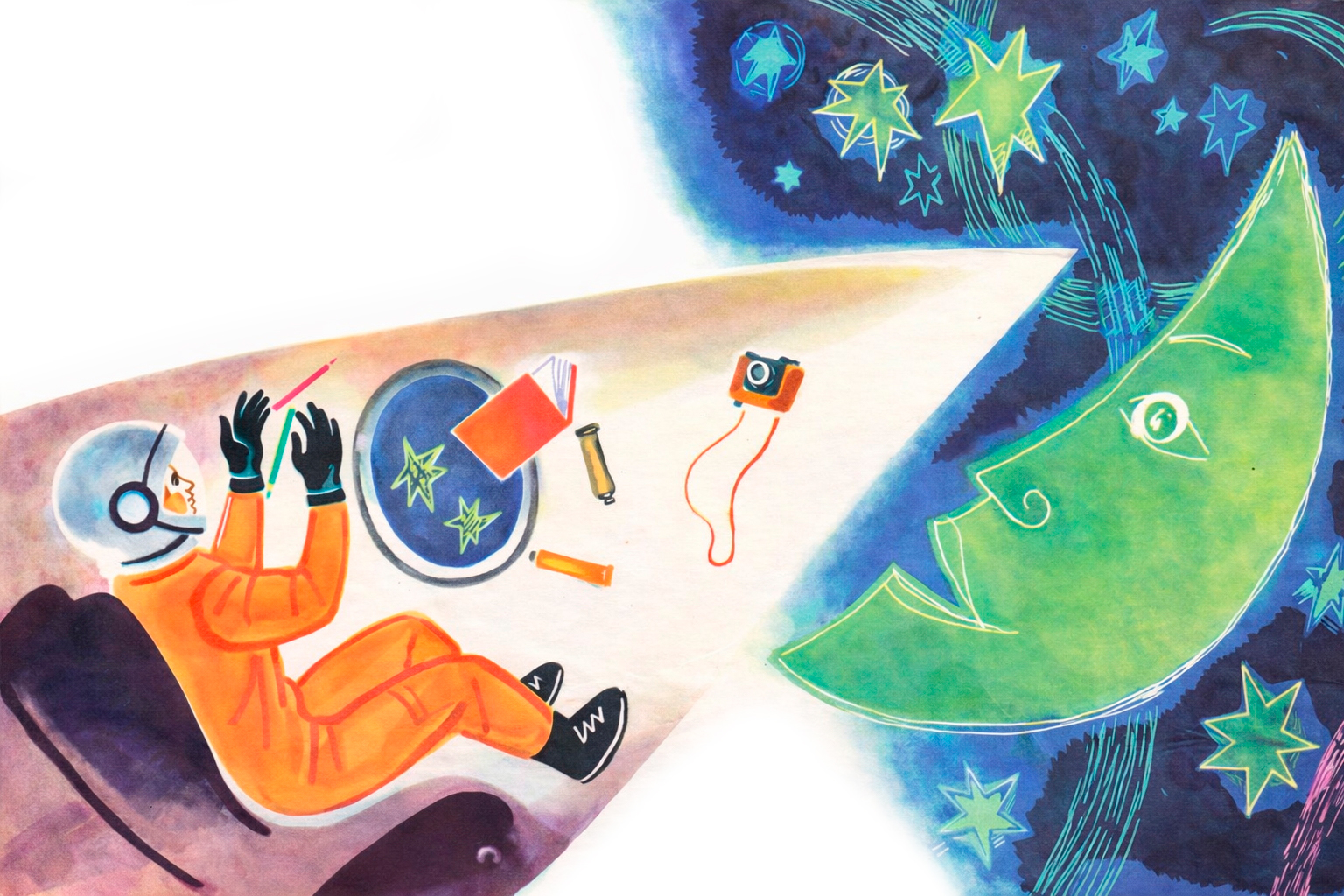 Космонавт в невесомости