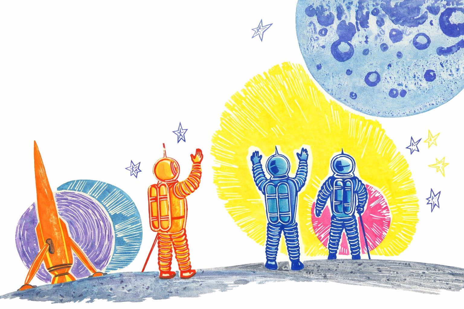 Космонавты здороваются