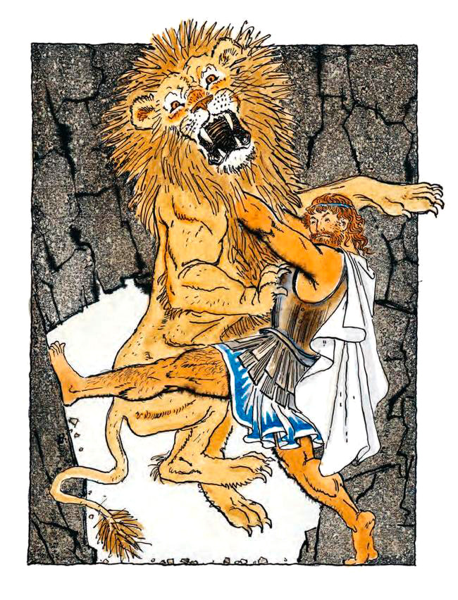 Немейский лев рисунок - 79 фото