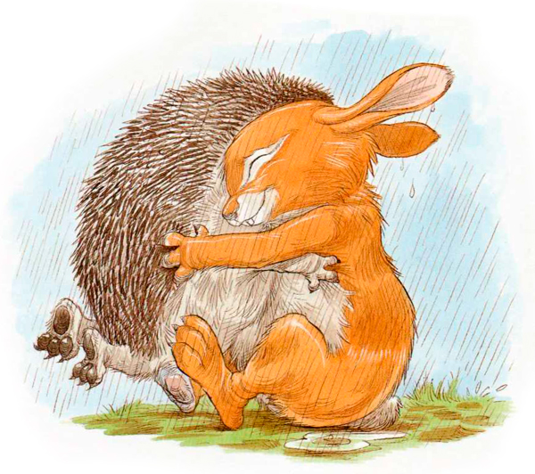 Ежик и Кролик обнимаются