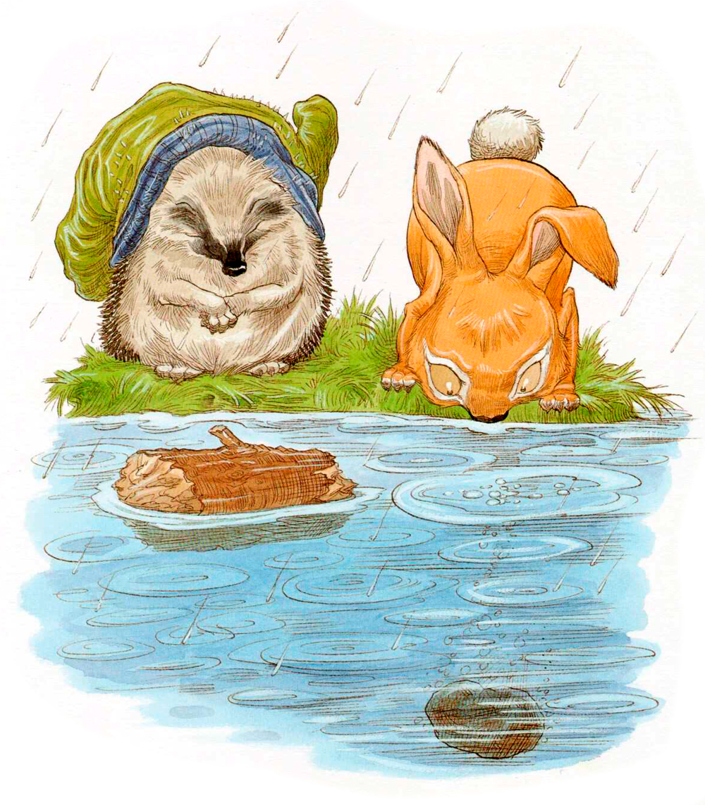 Ежик и Кролик смотрят на воду