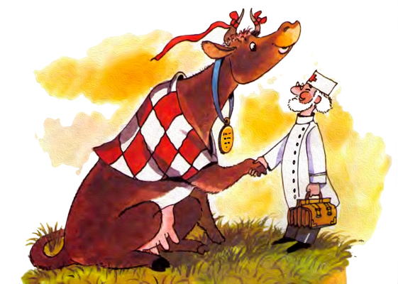 Корова с доктором
