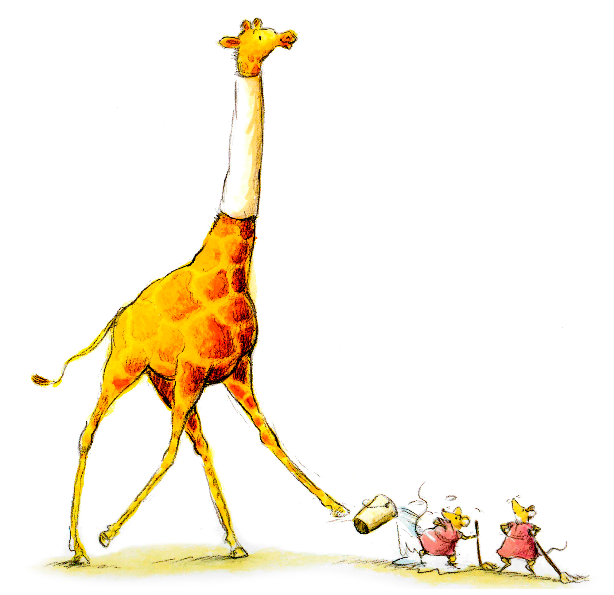 Жираф с перемотанной шеей