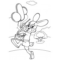 Заяц с шариками