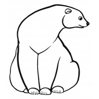 Белый медведь на отдыхе