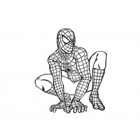 Человек-паук готовится к прыжку