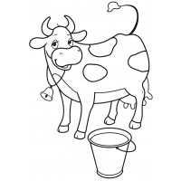 Раскраска корова распечатать — Все для детского сада