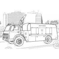 Рисунок пожарной машины - 65 фото