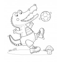 Крокодильчик футболист
