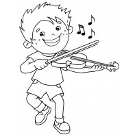 Мальчик играет на скрипке