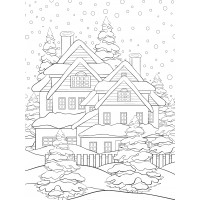 Зимняя ночь в деревне