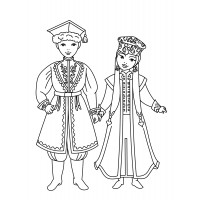 Трафареты мужской башкирский национальный костюм (38 фото)