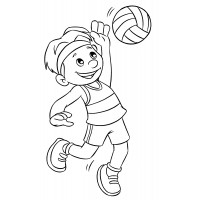 Волейболист с мячом