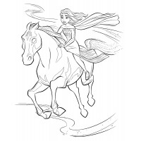 Эльза на волшебном коне