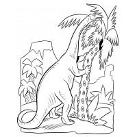 Брахиозавр ест пальму
