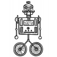 Робот на велосипедных колесах