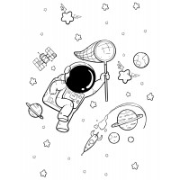 Космонавт держит сочок