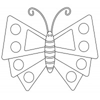 Бабочка с треугольными крылышками