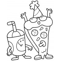 Пицца с газировкой танцуют