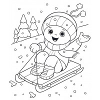 Ребёночек на санках