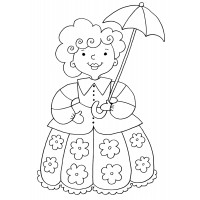 Куколка с зонтиком