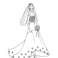 Барби в свадебном платье