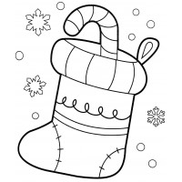 Рождественский носок с леденцом