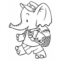 Слоненок идет в школу