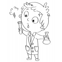 Мальчик на уроке химии