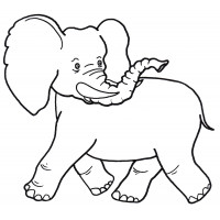 Слон машет хоботом