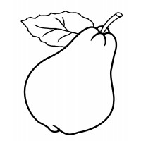 Сочная груша с листиком