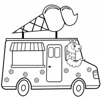 Лама и фургон мороженщика