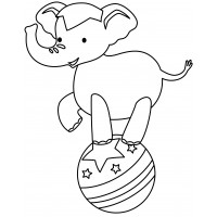Слонёнок на мяче