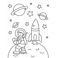 Космонавт на луне