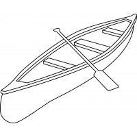 Лодка с веслом