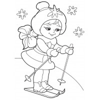 Снегурочка на лыжах