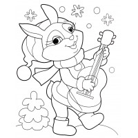 Зайчик играет на гитаре