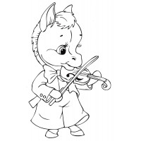 Ослик играет на скрипке