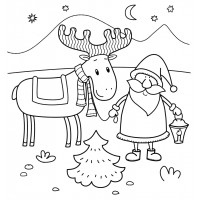 Дед Мороз и его олень