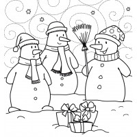 Снеговики с подарками