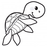 Маленькая морская черепаха