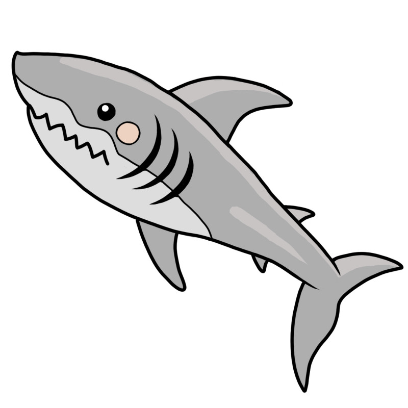 Как нарисовать акулу — простые пошаговые руководства по рисованию