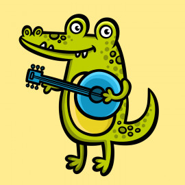 Крокодил с гитарой